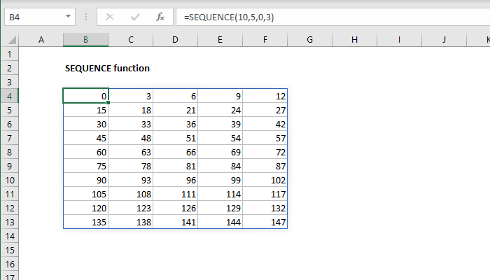 SEQUENCE Function