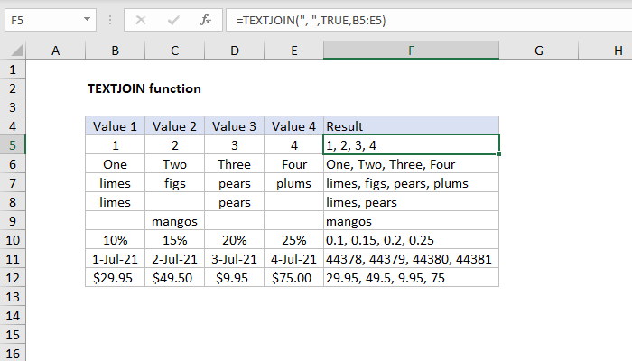 TEXTJOIN Function