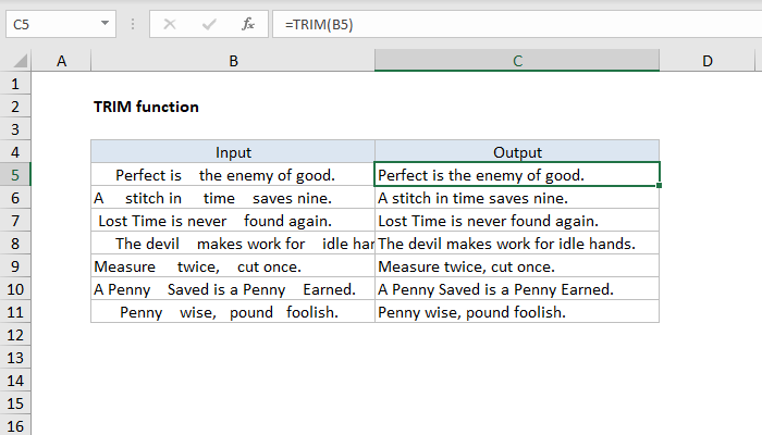 TRIM Function