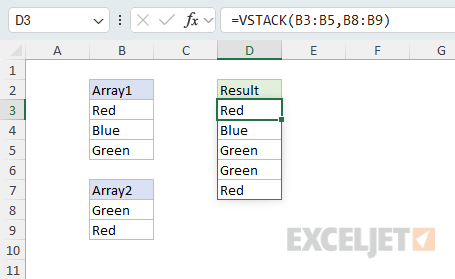 VSTACK basic example