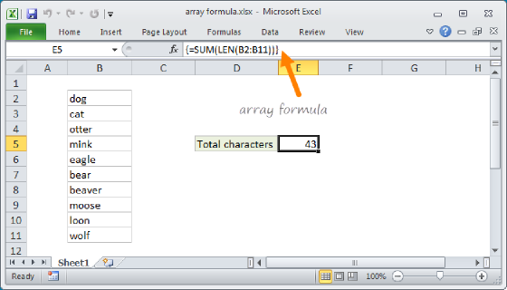Array formula