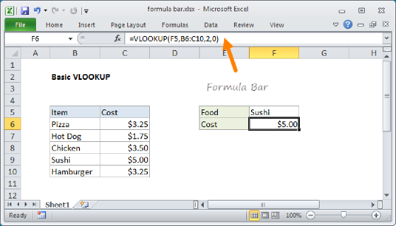 Formula Bar