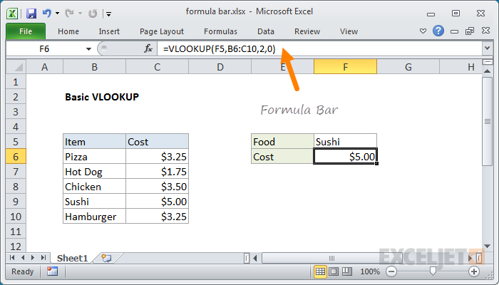 Formula Bar