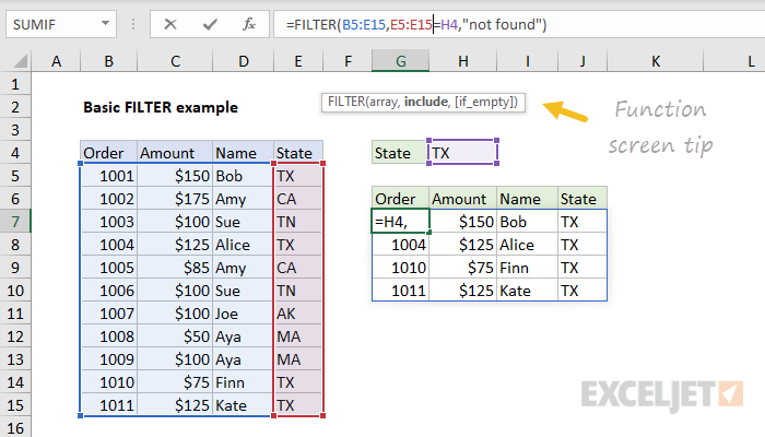 Function screen tip