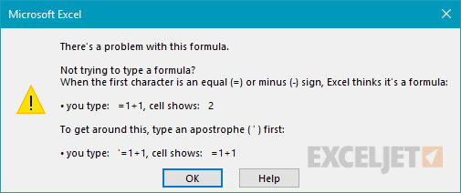There's a problem with this formula