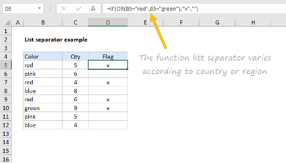List separator