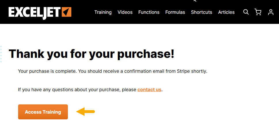 Purchase confirmation