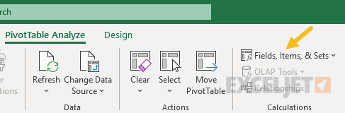 Select "Insert Calculated Field" from this menu