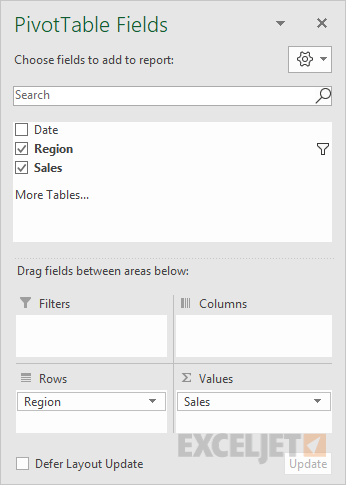 Field list does not show calculated item