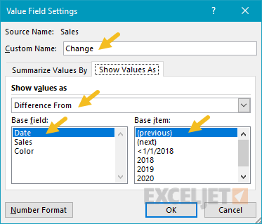 Change field settings