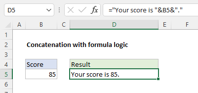 Another basic concatenation formula