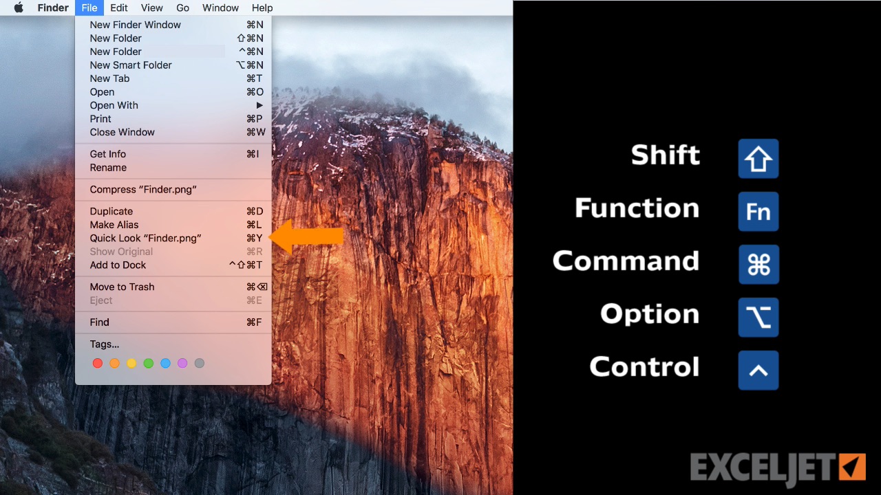 search shortcut mac