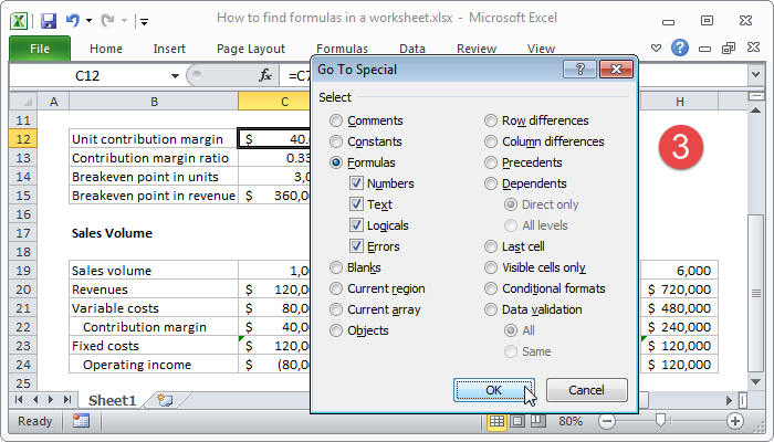 Select Formulas