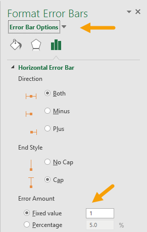 Enable minimum value for horizontal error bar