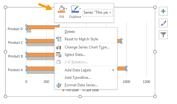 excel for mac change pivot table color