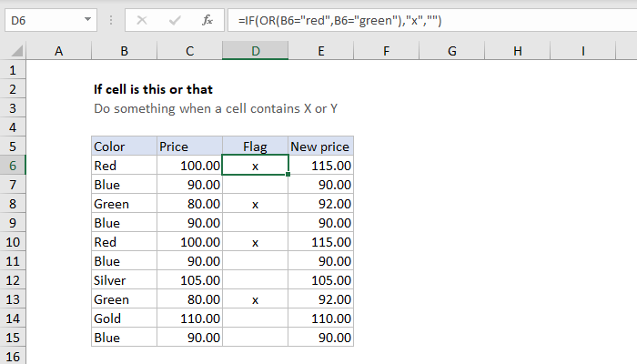 Excel Formula If Cell Is This Or That Exceljet