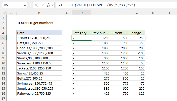 Adding IFERROR to VALUE and TEXTSPLIT