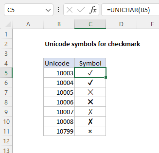 How to Insert a Check Mark (Tick ✓) Symbol in Excel [Quick Guide]