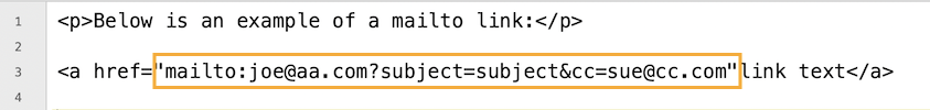 Example mailto link