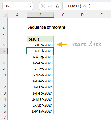 Dates by month in legacy Excel