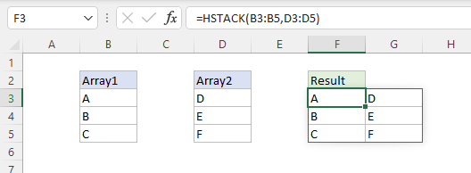 HSTACK basic example 2
