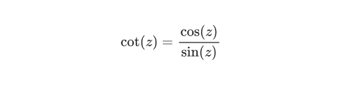 Definition of the complex cotangent function.