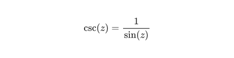 The complex cosecant function definition.