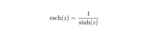 Reciprocal definition of the complex hyperbolic cosecant function.