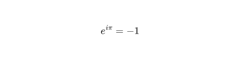 Euler's formula with π radians.