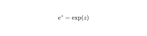 Complex exponential function notation.