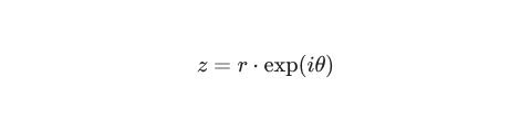 Polar form of a complex number.