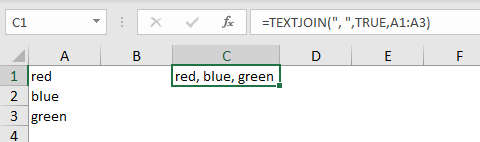  TEXTJOIN basic example