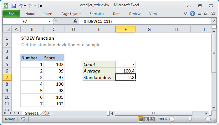 how to calculate standard error in excel 2007