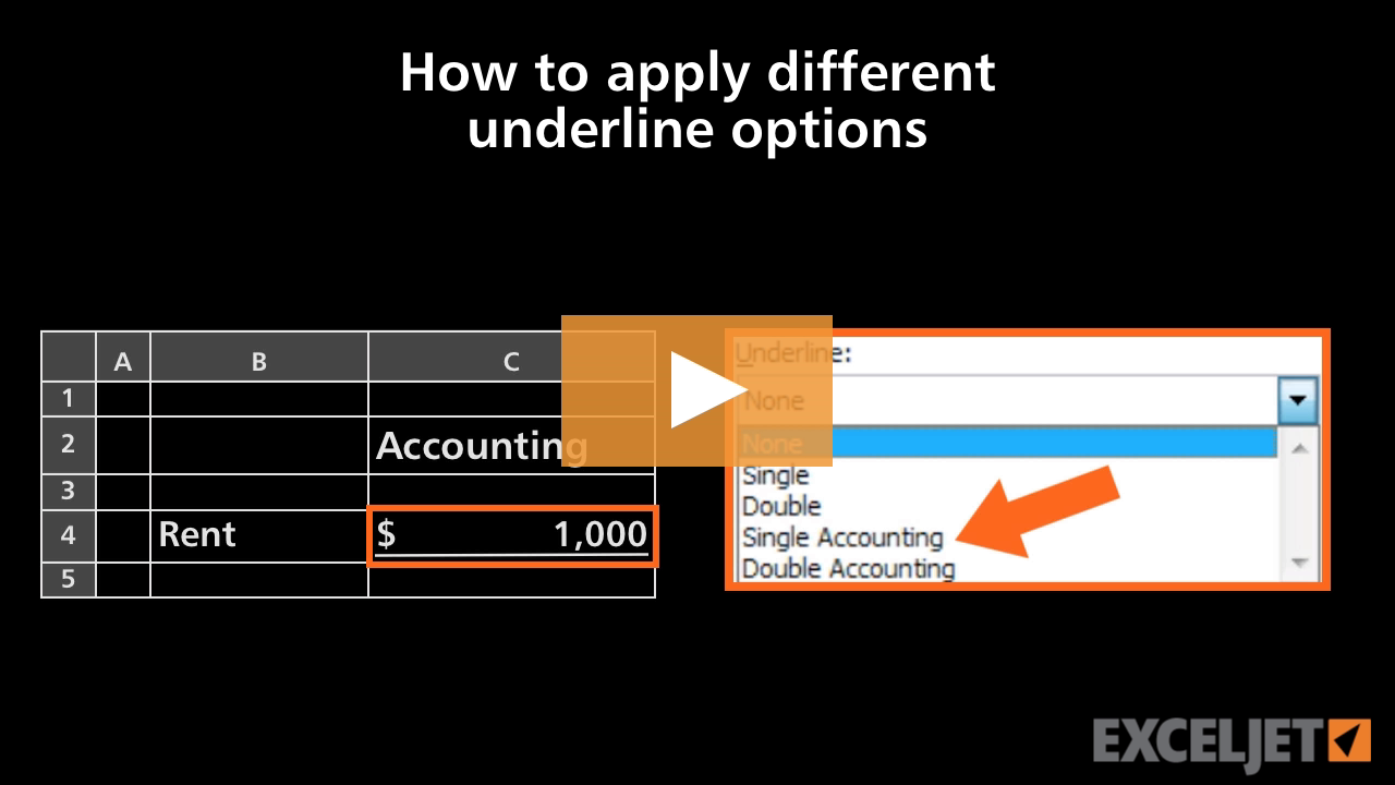 how to lock underline in excel