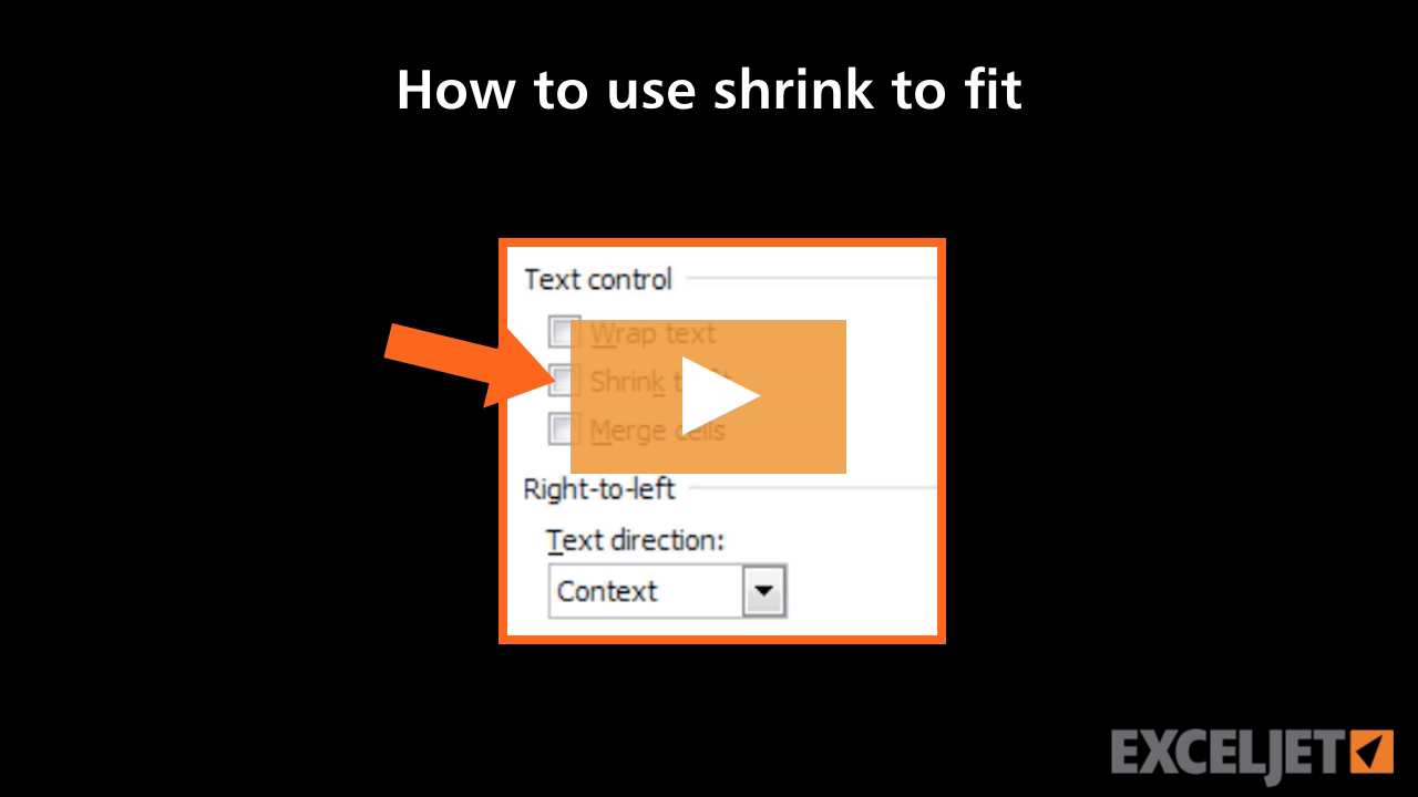 Excel Tutorial How To Use Shrink To Fit In Excel