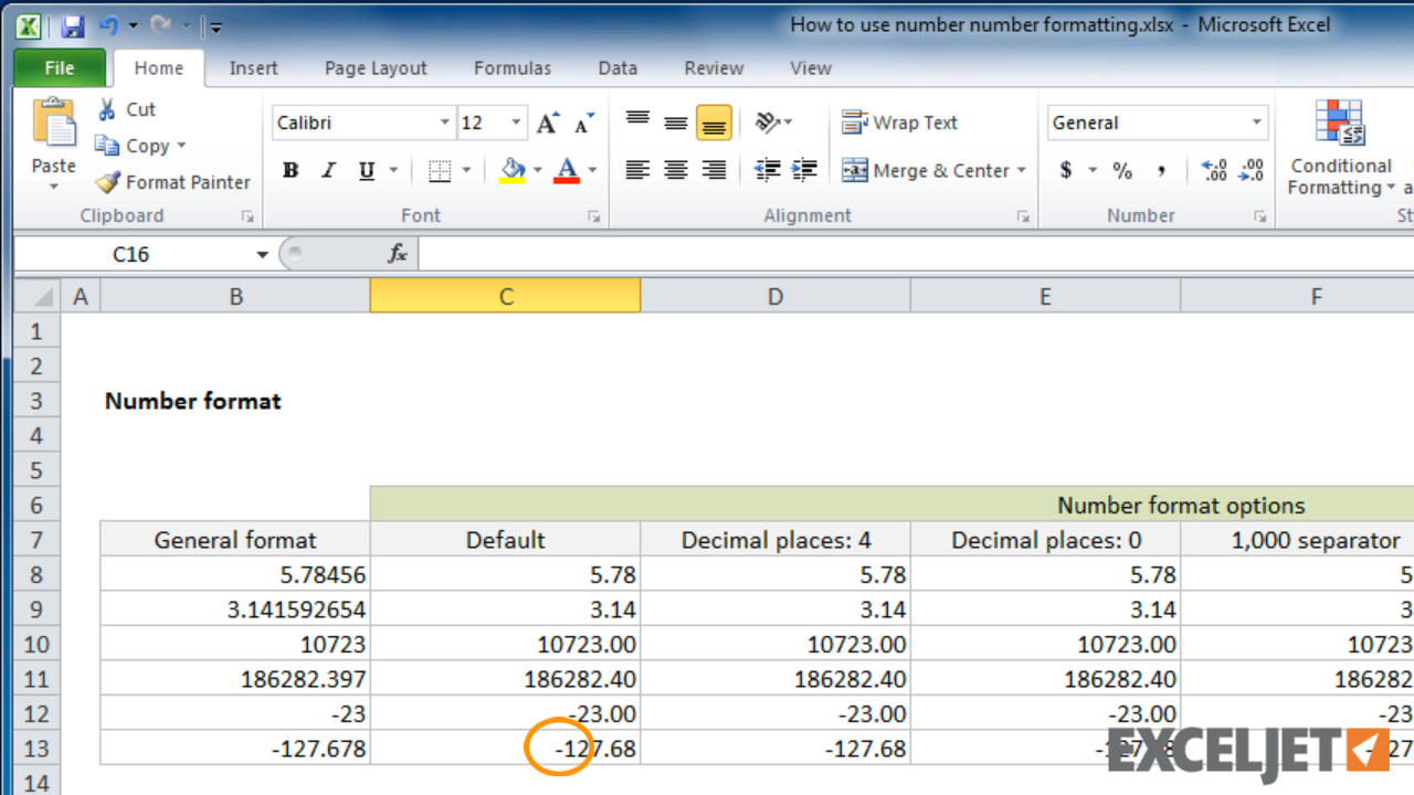 Excel tutorial: How to use number formatting in Excel