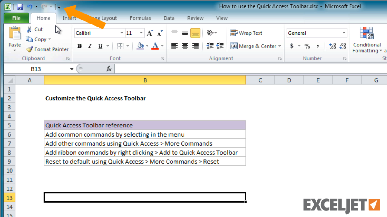 Where Is The Quick Access Toolbar In Excel
