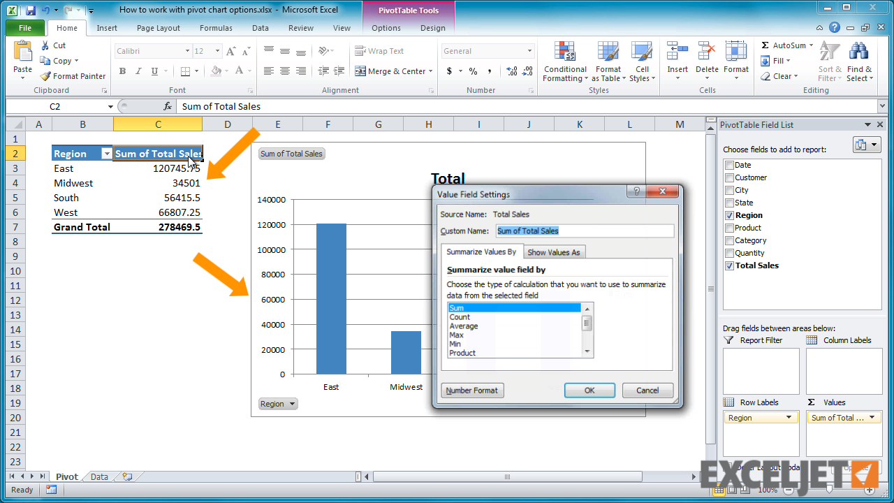 changing legend.text excel pivot chart