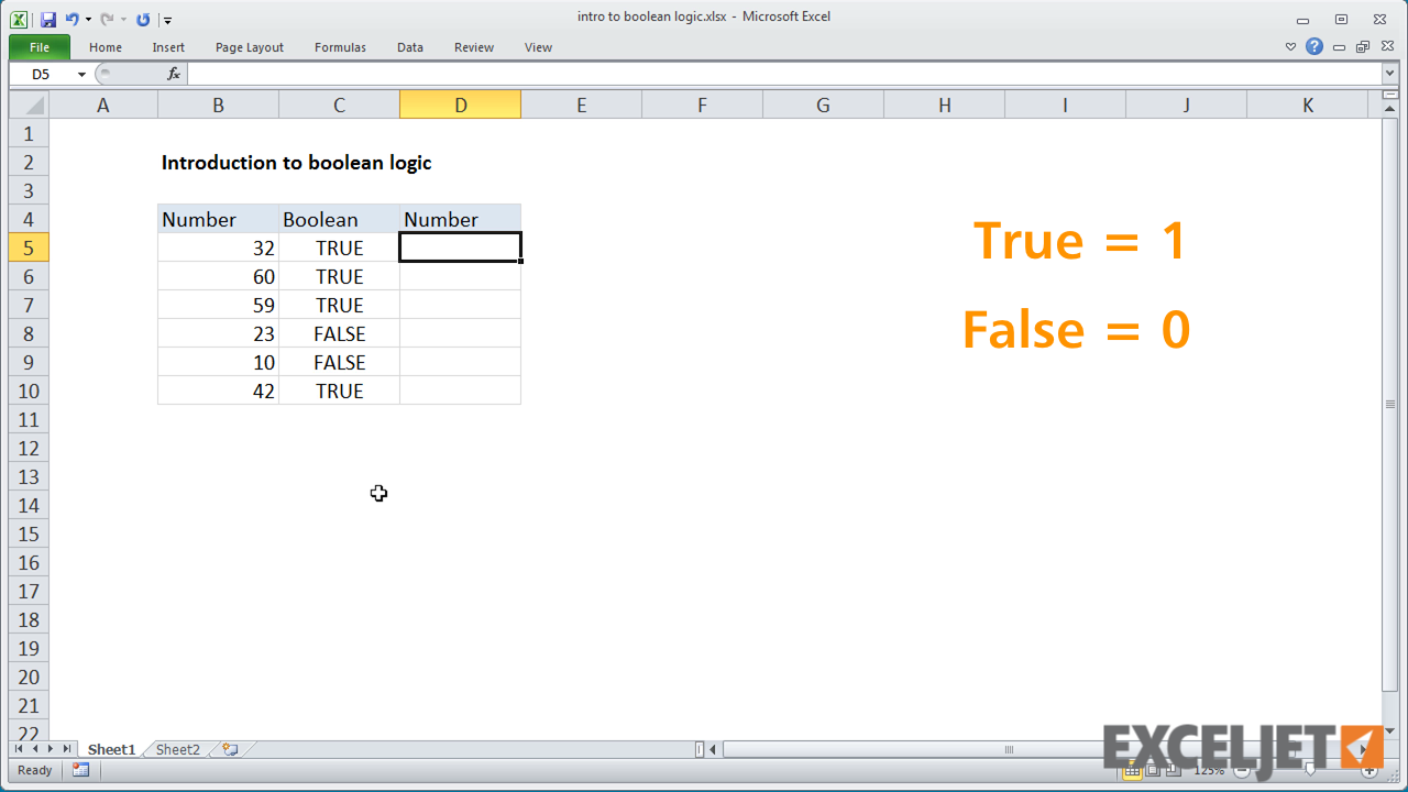 Excel tutorial: Intro to boolean logic