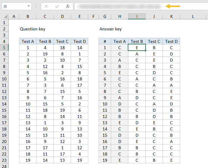 Test answer key - what formula?