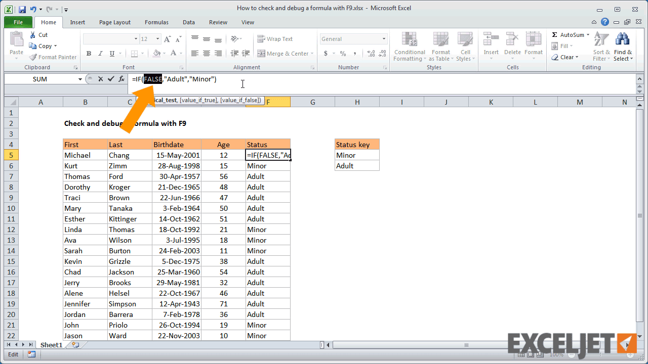 Excel Shortcut: Cancel selection | Exceljet