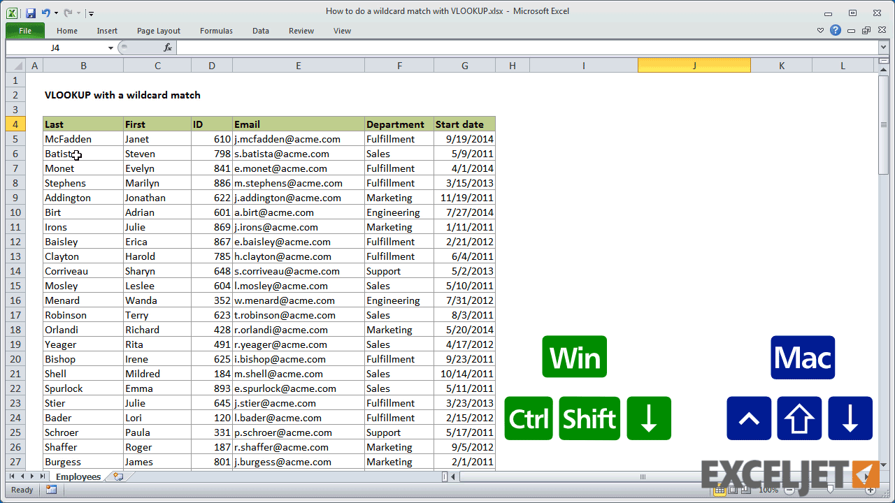 excel mac key shortcut to go to specific row number