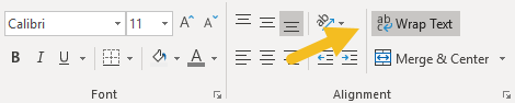 mac excel return in cell