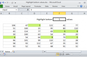 Excel formula: Highlight bottom values