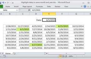 Excel formula: Highlight dates in same month and year