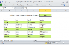 Excel formula: Highlight rows that contain