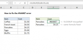 Excel formula: How to fix the #NAME? error