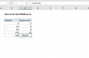 Excel formula: How to fix the #NUM! error