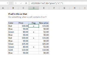 Excel formula: If cell is this OR that