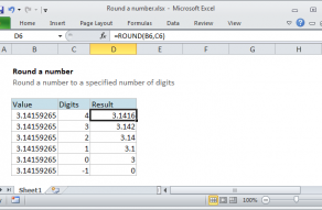 Excel formula: Round a number